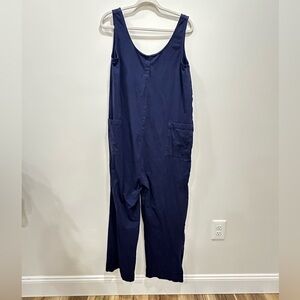 Pact Women’s Navy Blue Sleeveless Romper Jumpsuit Size Large